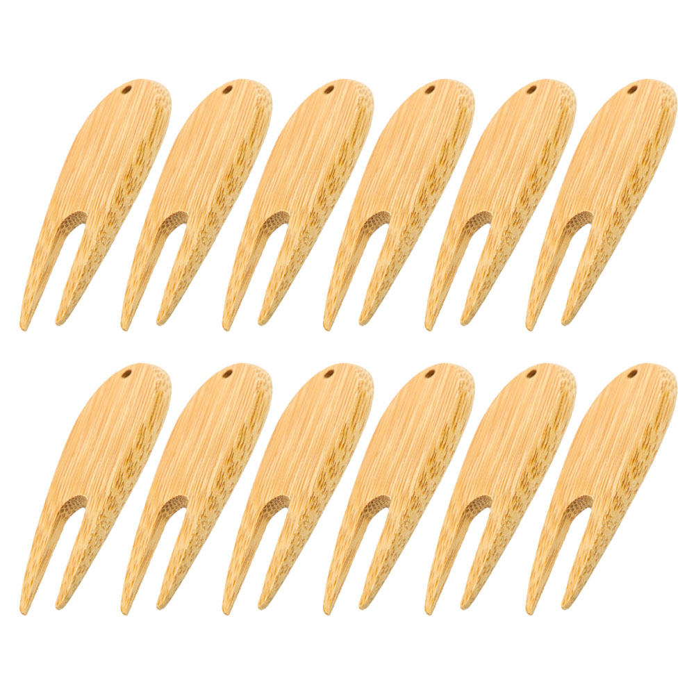 Divot Repair Tool - 12Pcs Wooden Golf Divot Repair Tool