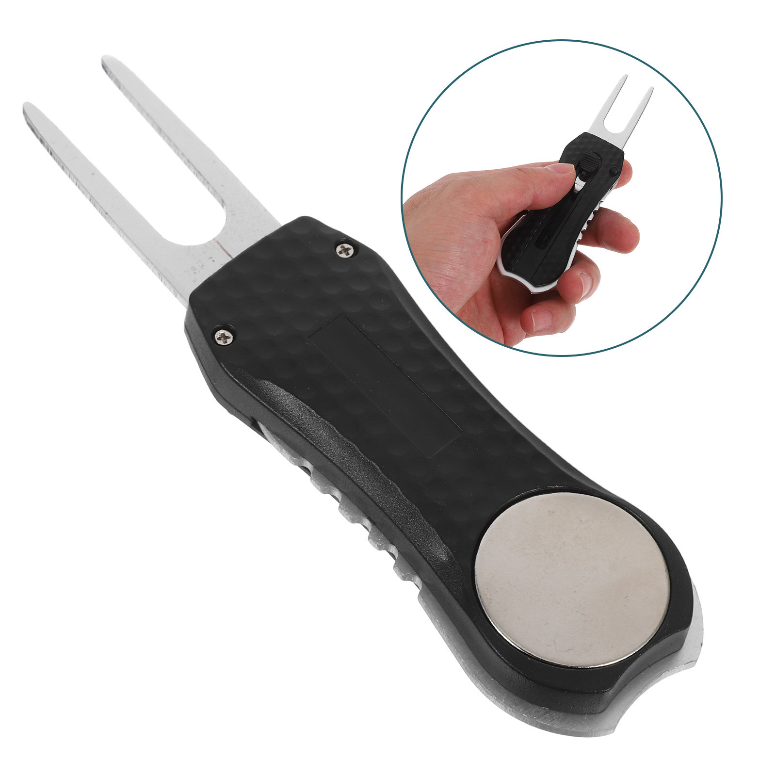Divot Repair Tool - Multi-Function Foldable Golf Divot Repair Tool