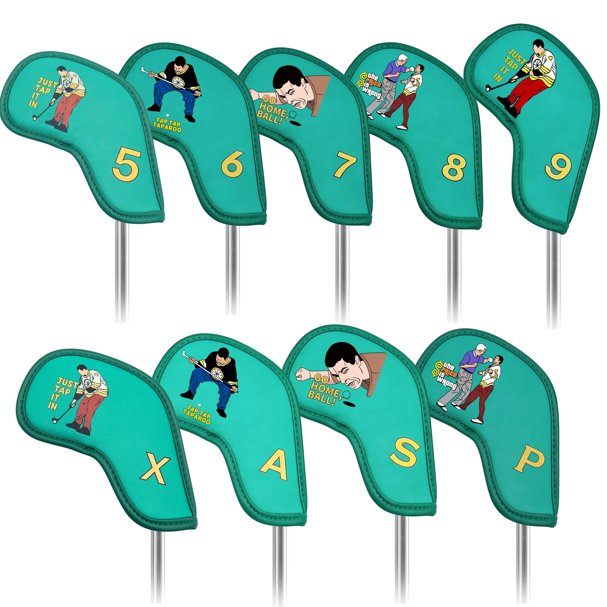 Golf Equipment Organizer - 9 pcs Golf Iron Covers with