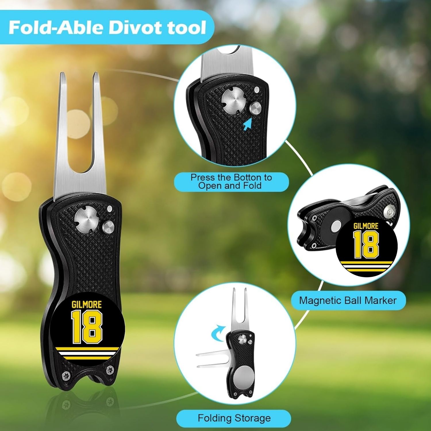 Golf Club Cleaning Kit with Go - Divot Repair Tool 评论和价格