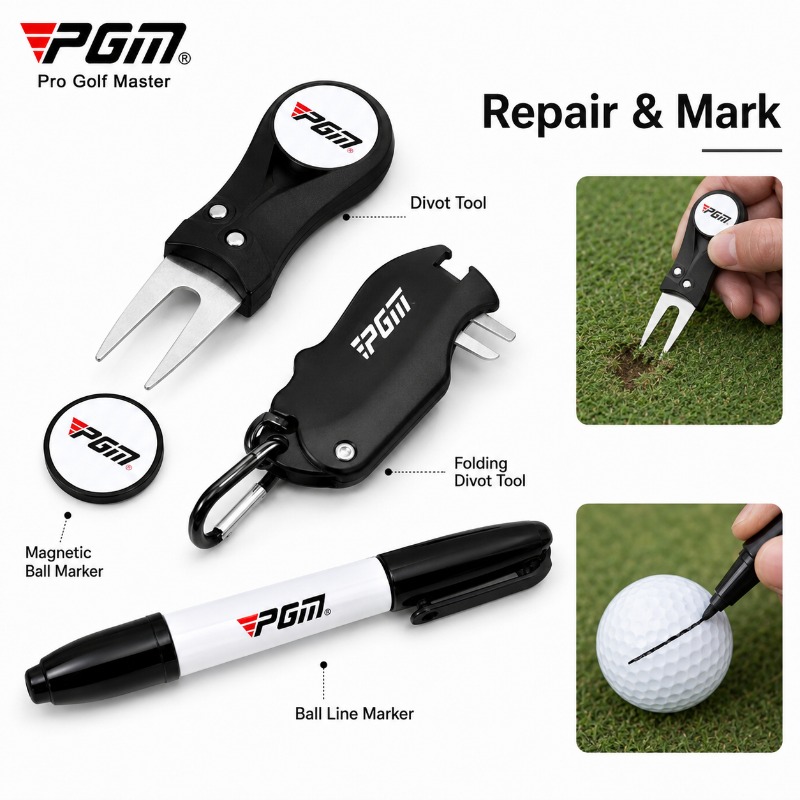 PGM Golf Club Cleaning Kit Mic - Divot Repair Tool 评论和价格