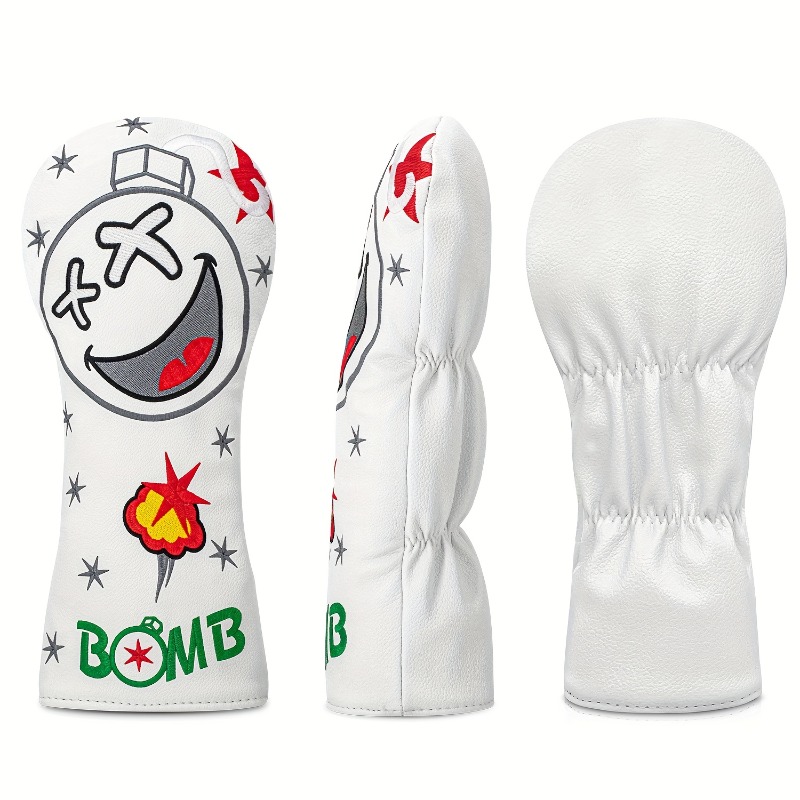 Golf Club Head Cover - White,  - Golf Equipment Organizer 评论和价格