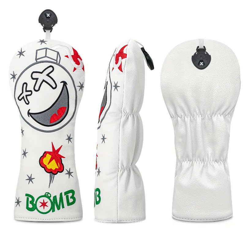 Golf Club Head Cover - White,  - Golf Equipment Organizer 评论和价格